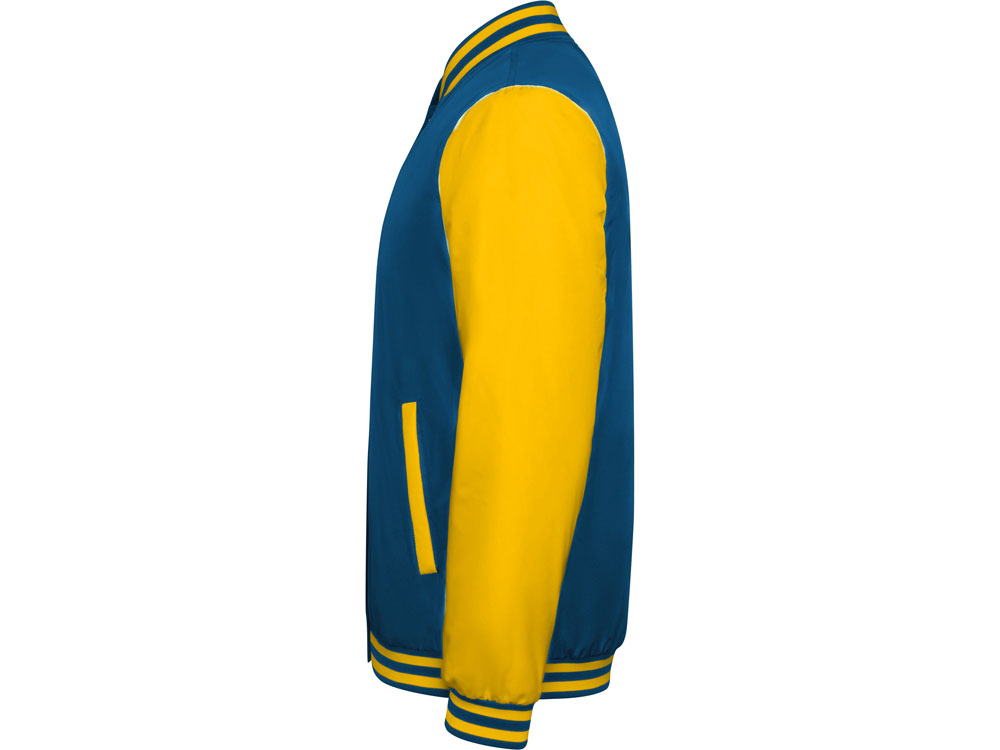 Бомбер утепленный California унисекс, кобальтовый/золотисто-желтый-2