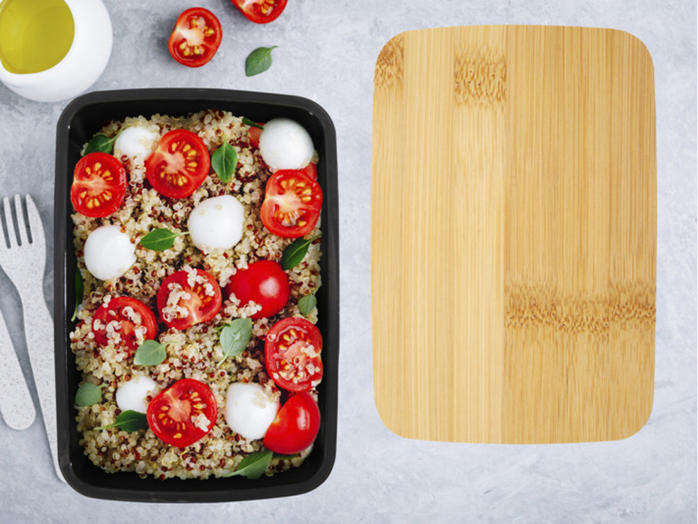 Mangi ланч-бокс на 500 мл - сплошной черный-3