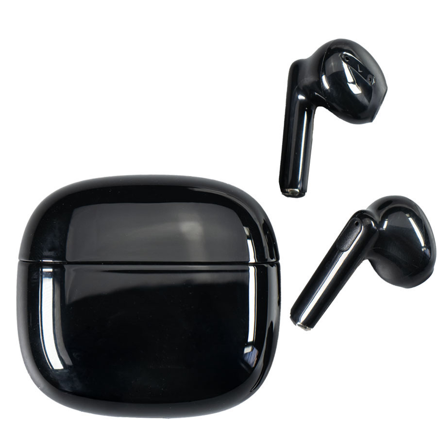 Наушники ECHO беспроводные без амбушюр, пластиковый корпус, черные, черный-3