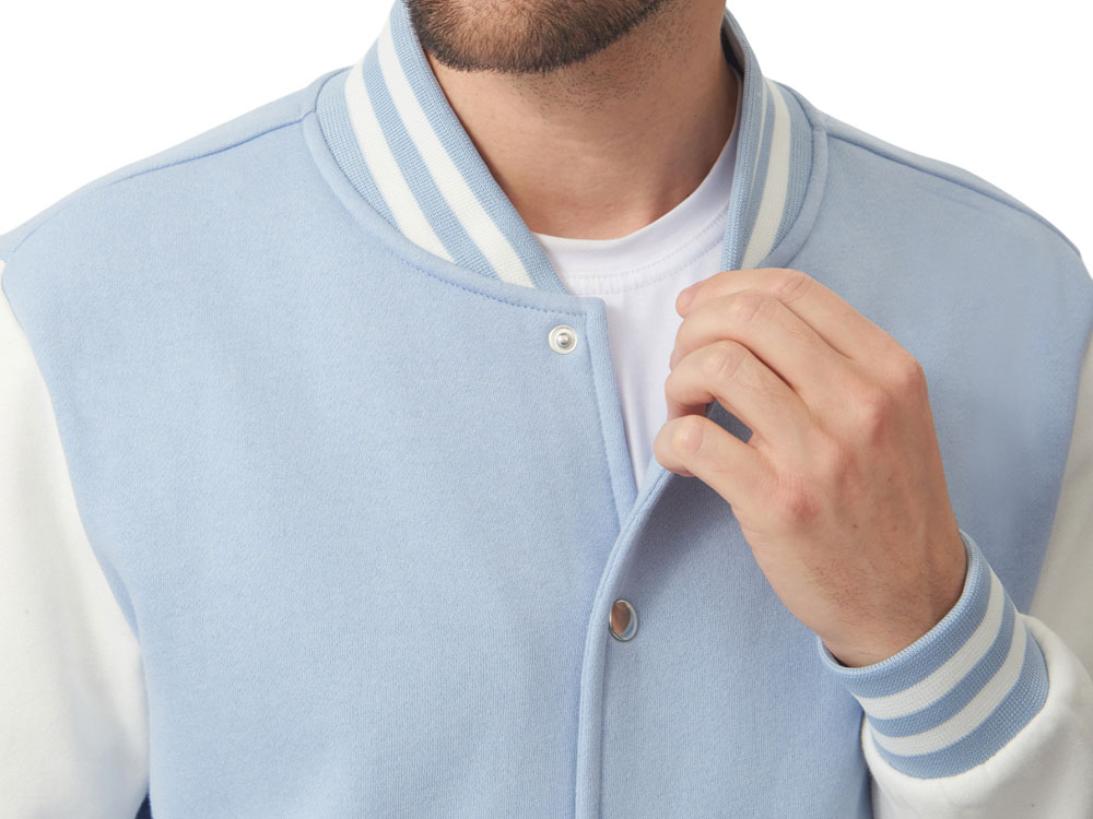 Бомбер Oxford, небесно-голубой/молочный, унисекс-7