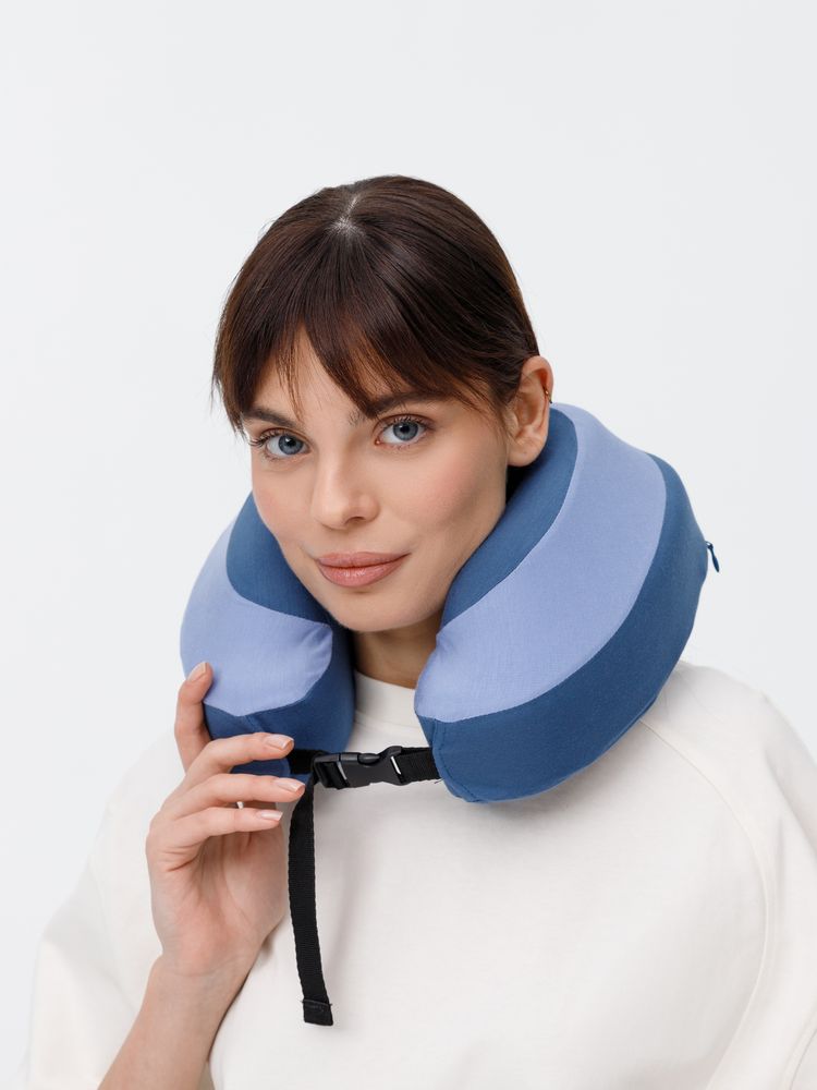 Дорожная подушка Piligrim, голубая-4