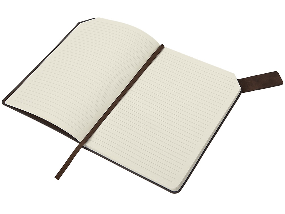 Блокнот А5 в гибкой обложке Chaplin, шоколадный-7