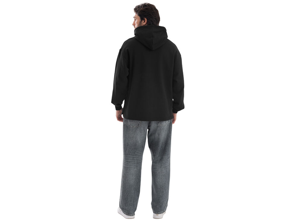 Худи оверсайз Alpha.01 унисекс, черный-5