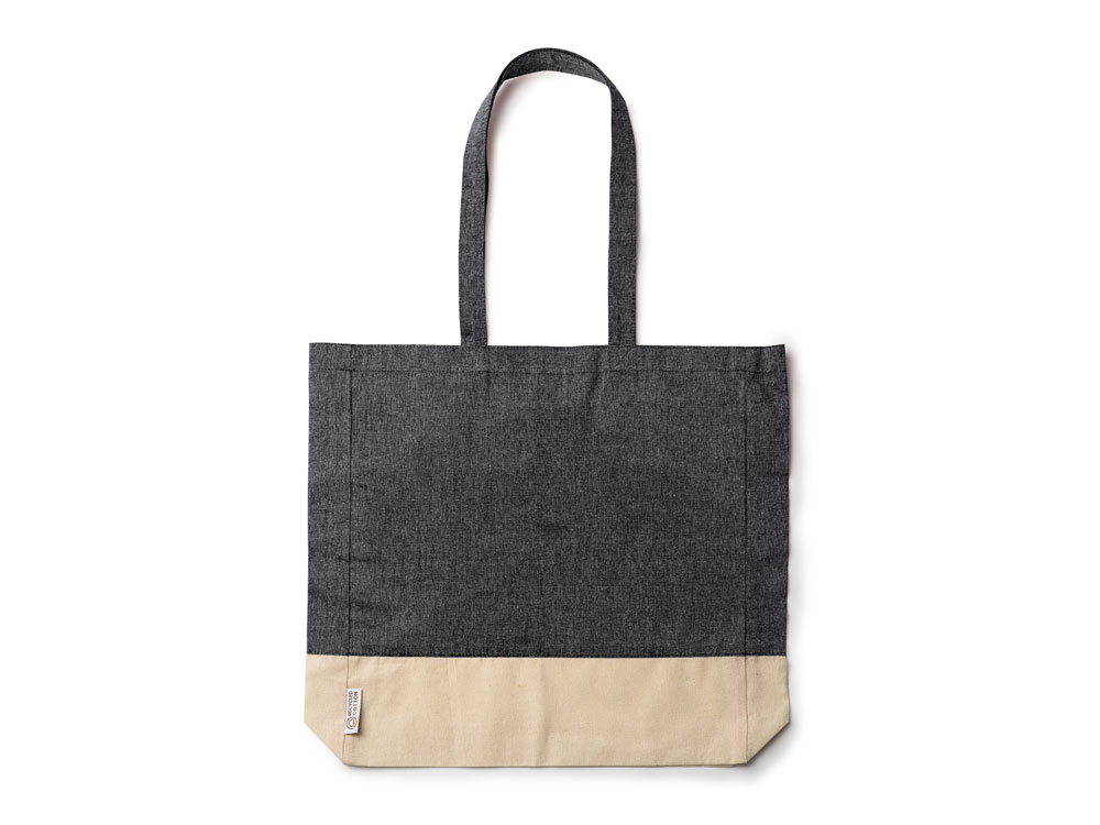 Сумка INCA из переработанного хлопка, натуральный/черный-0