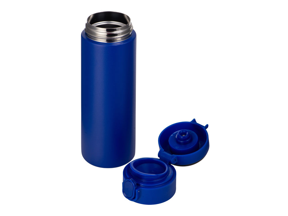 Вакуумная термокружка Waterline с медной изоляцией Bravo, 400 мл, тубус, синий-2