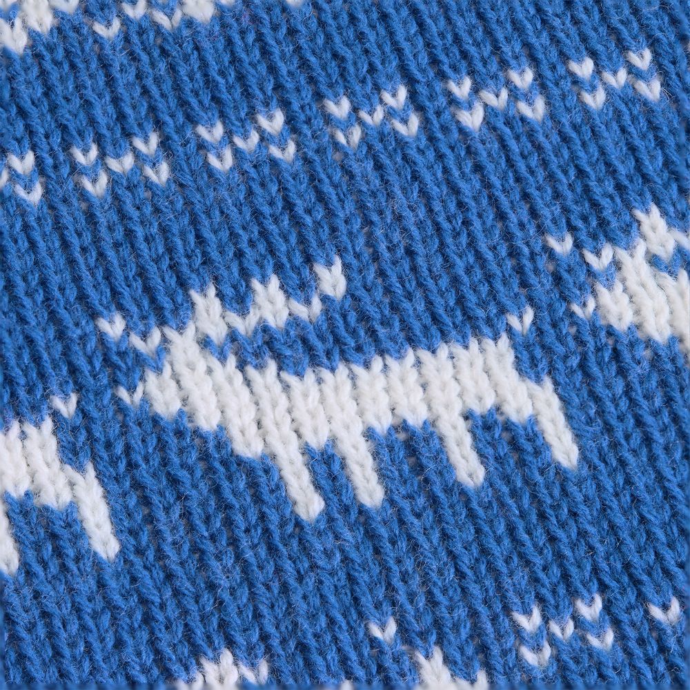 Плед Holidale, синий с молочным-3