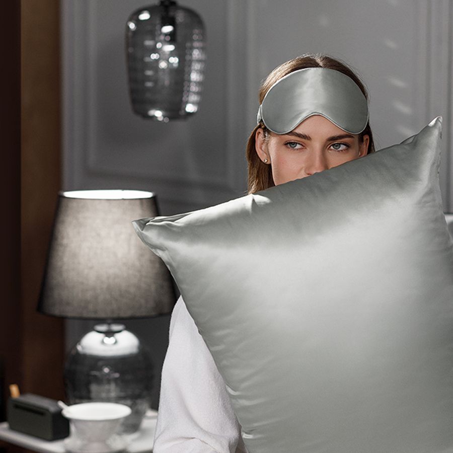 Маска для сна Essential, светло-серая-5