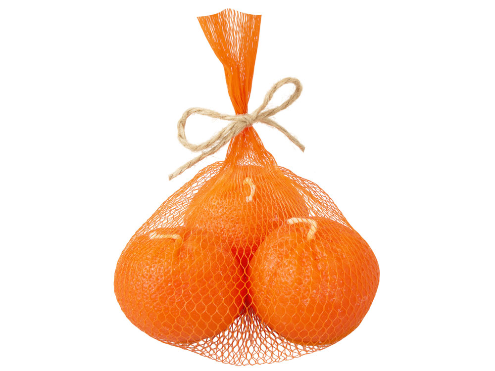 Набор свечей Мандарины в сетке, оранжевый-0
