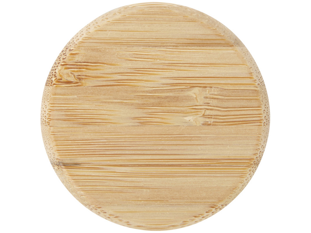 Стеклянная бутылка для воды Porto объемом 500 мл с силиконовой ручкой и бамбуковой крышкой - сплошной черный-3