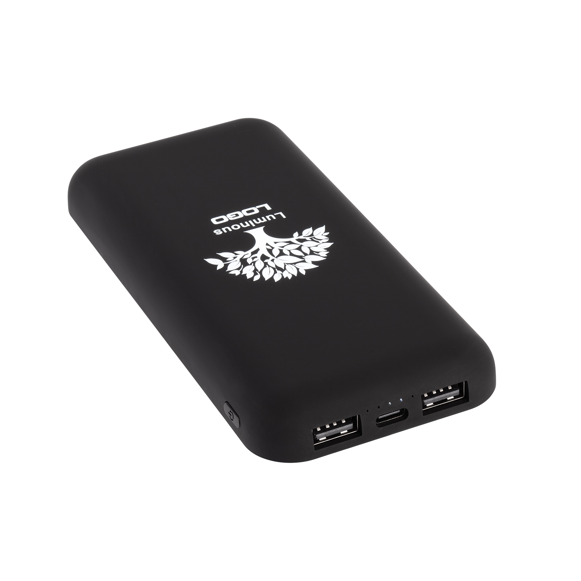 Беспроводное зарядное устройство "Sticky SOFTTOUCH", 10000 mAh с подсветкой логотипа и присосками-2