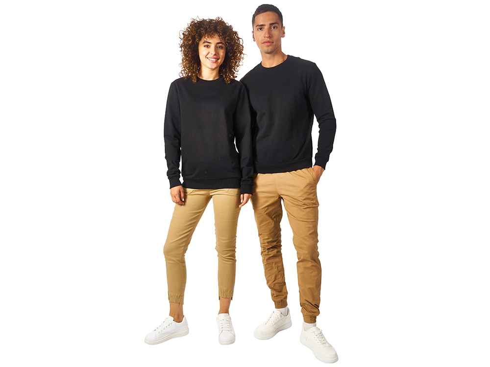 Свитшот Motion унисекс с начесом, черный-5