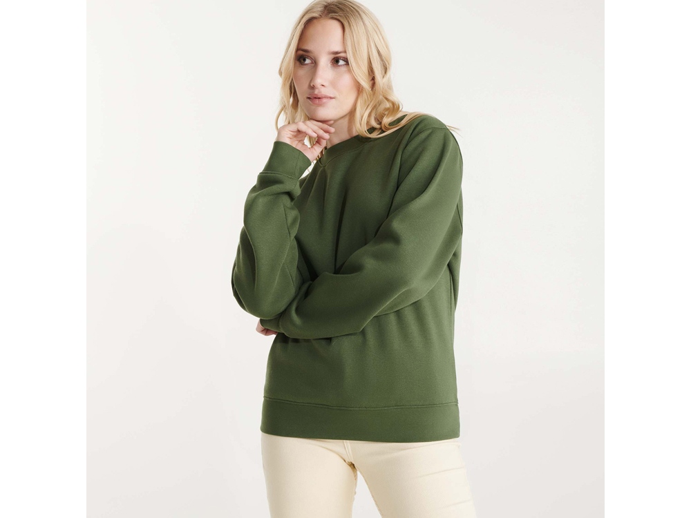 Свитшот с начесом Clasica унисекс, хаки-6