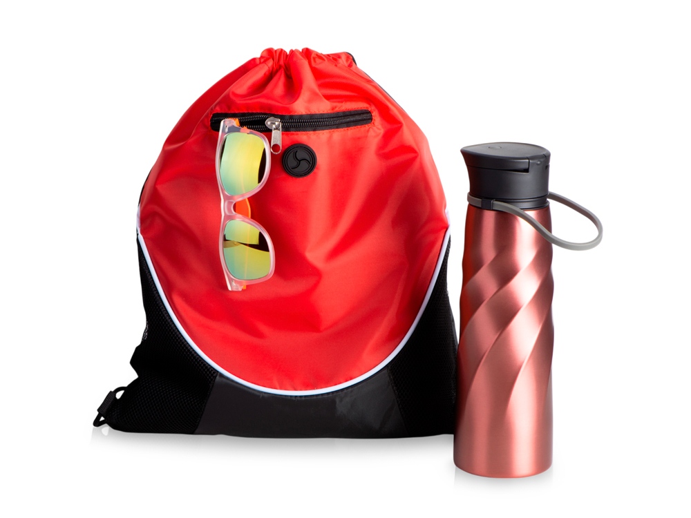Подарочный набор с солнцезащитными очками и бутыкой для воды Summerheat, красный-0