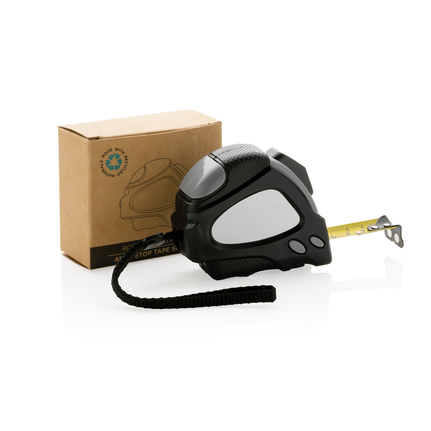 Рулетка Auto Stop из переработанного пластика RCS, 5м/19 мм-1