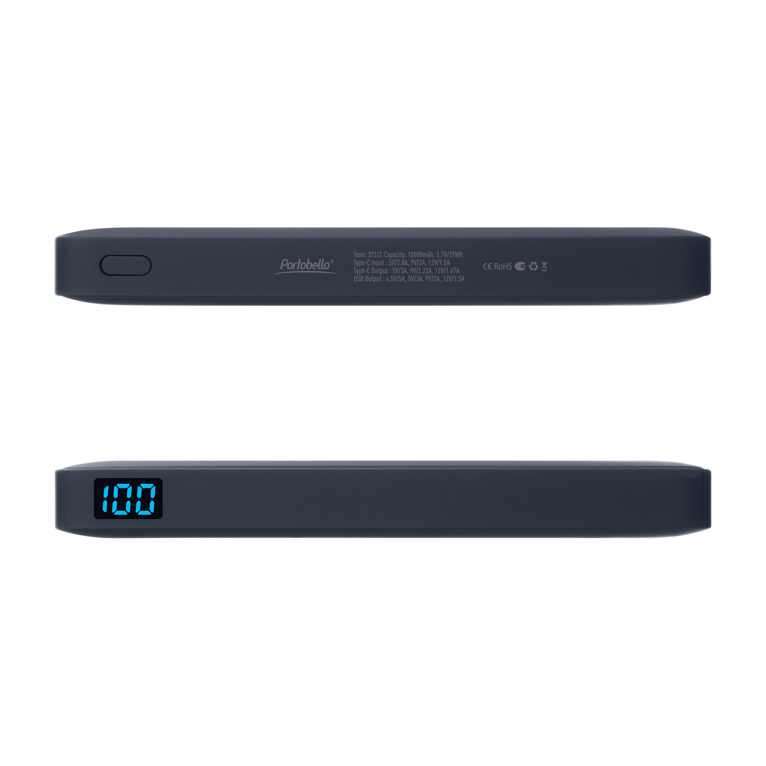 Внешний аккумулятор с подсветкой Анкор Плюс PD (Ancor PD Plus) 10000 mAh, синий-4