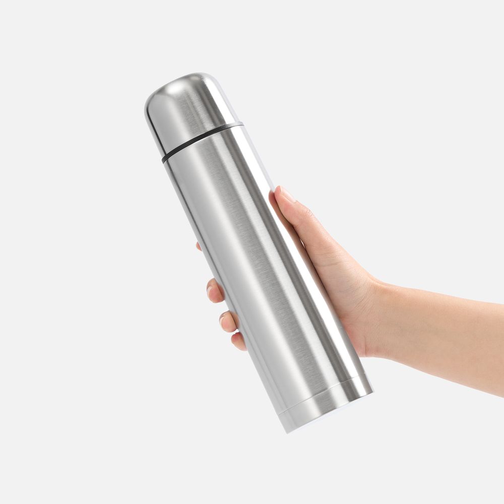 Термос Plain 750, ver.2, серебристый-2