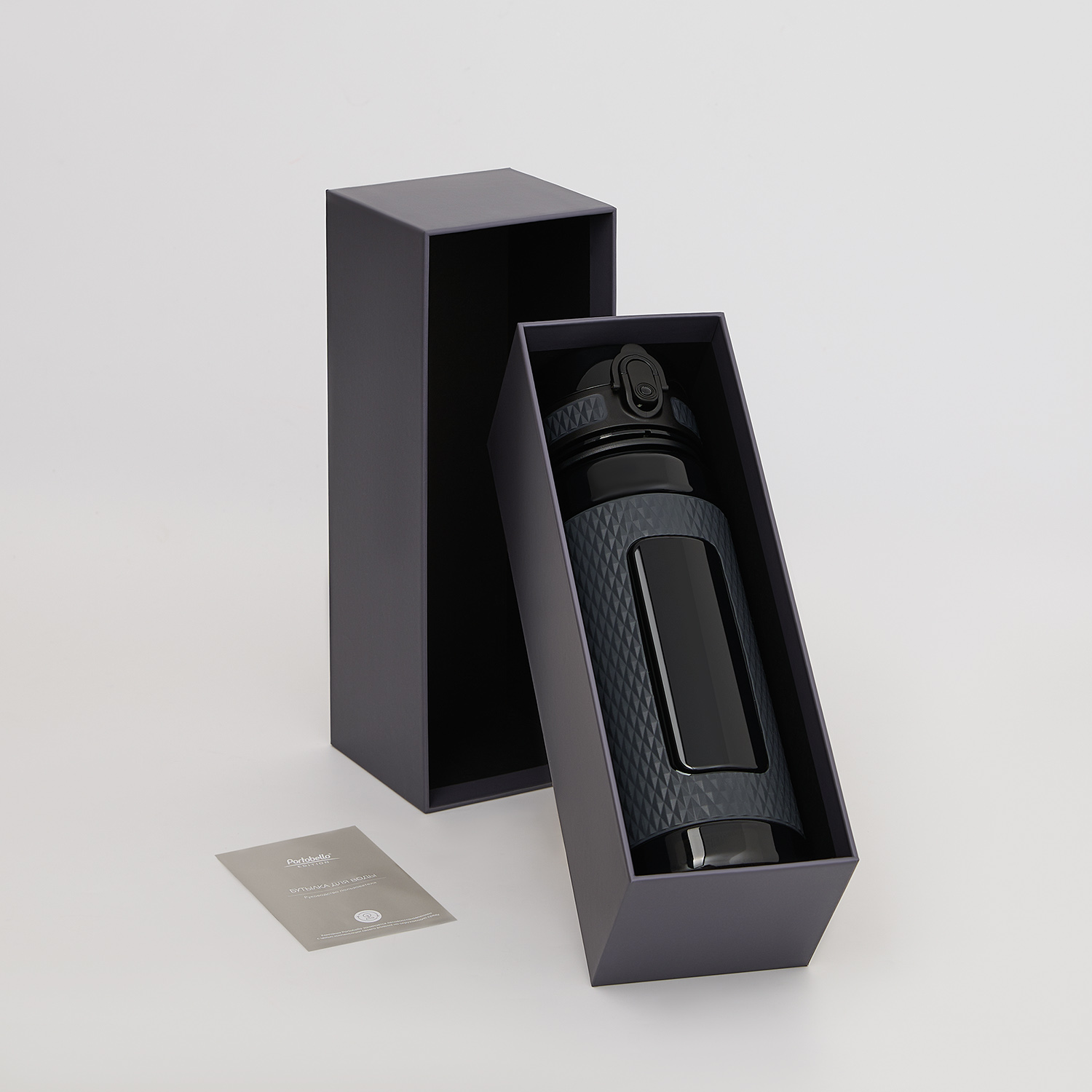 Бутылка для воды Vector, черная-15