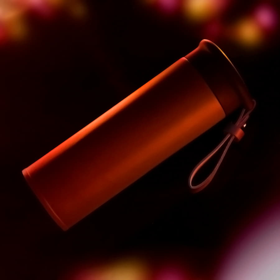 Термос вакуумный STRIPE, 450 мл, зеленый, черный-4