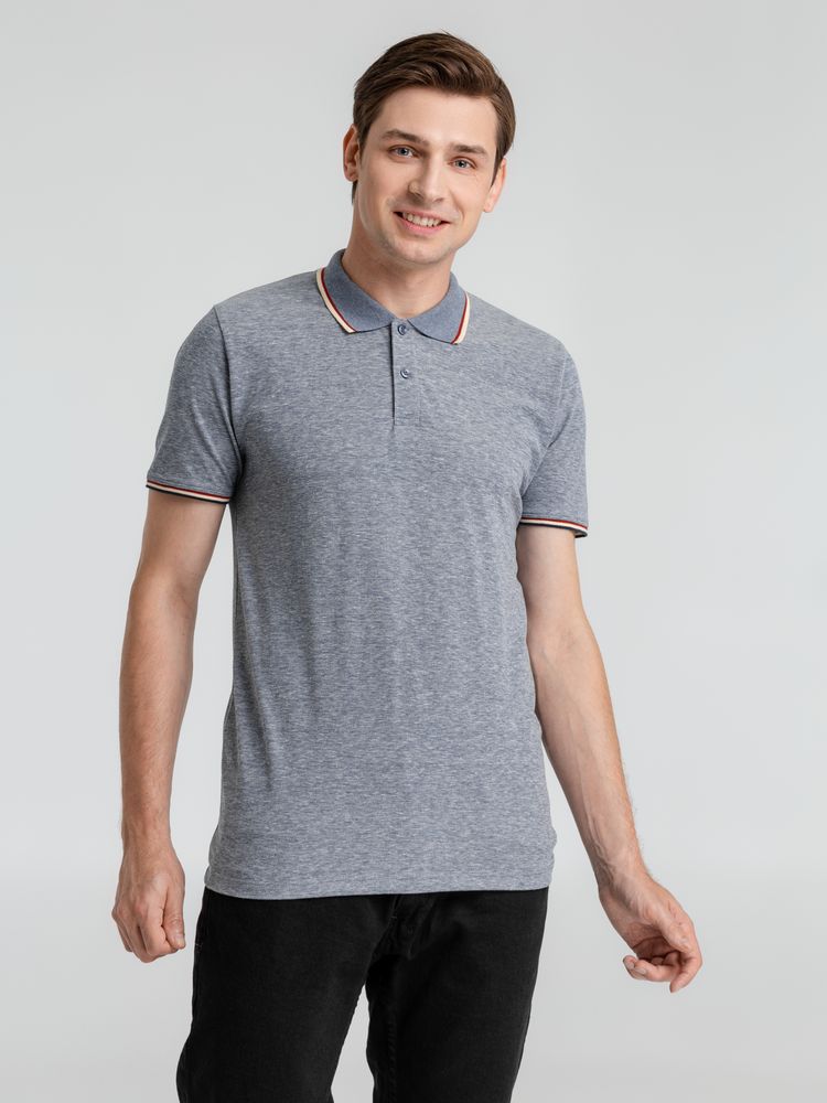 Рубашка поло мужская Paname Men, голубой меланж-2