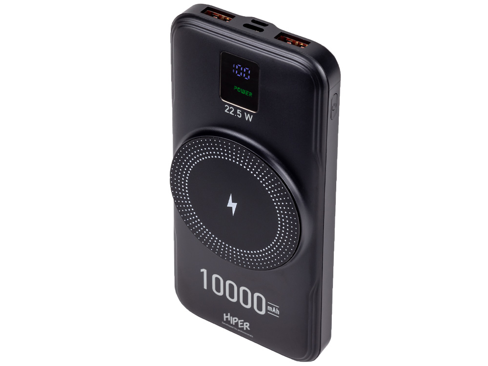 Внешний беспроводной аккумулятор AIR, 10000 mAh, черный-0