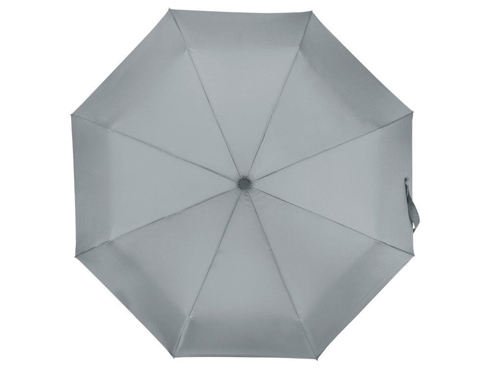 Зонт складной Cary, полуавтоматический, 3 сложения, с чехлом, светло-серый-5