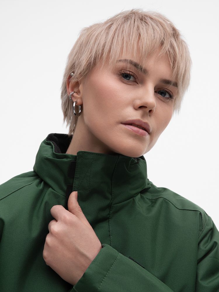 Куртка на стеганой подкладке Robyn, темно-зеленая-9