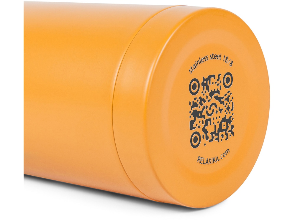 Термос Relaxika 101 (1 литр), желтый (без лого)-9