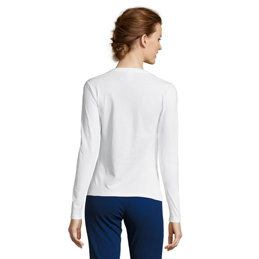 Футболка женская с длинным рукавом MAJESTIC, белый-4