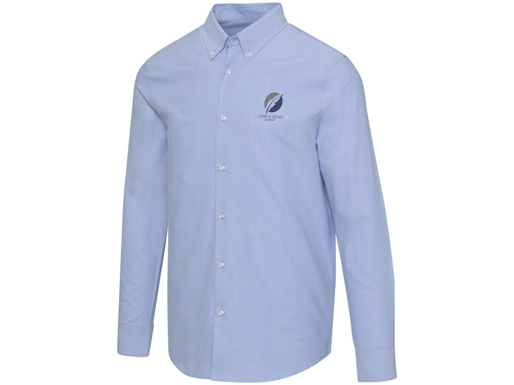 Sphene мужская рубашка оксфорд - Светло-синий-4