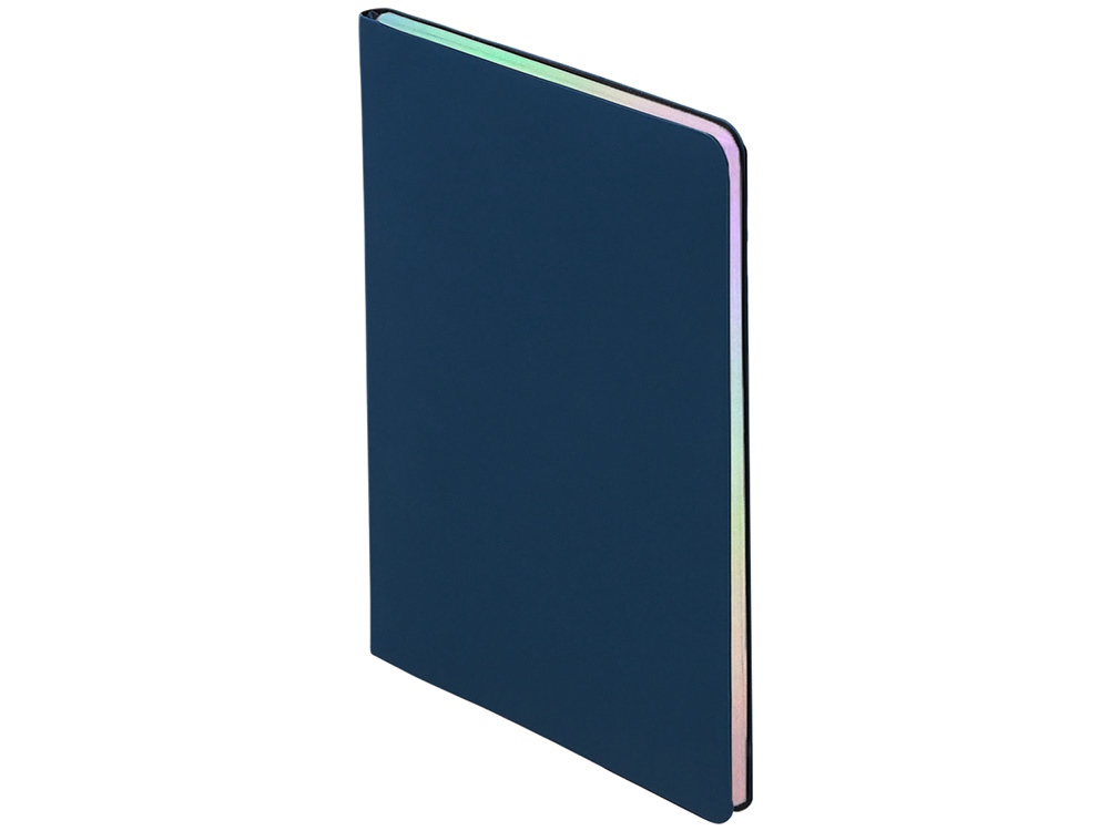 Блокнот А5 в гибкой обложке Fellini с голографическим срезом, темно-синий-1