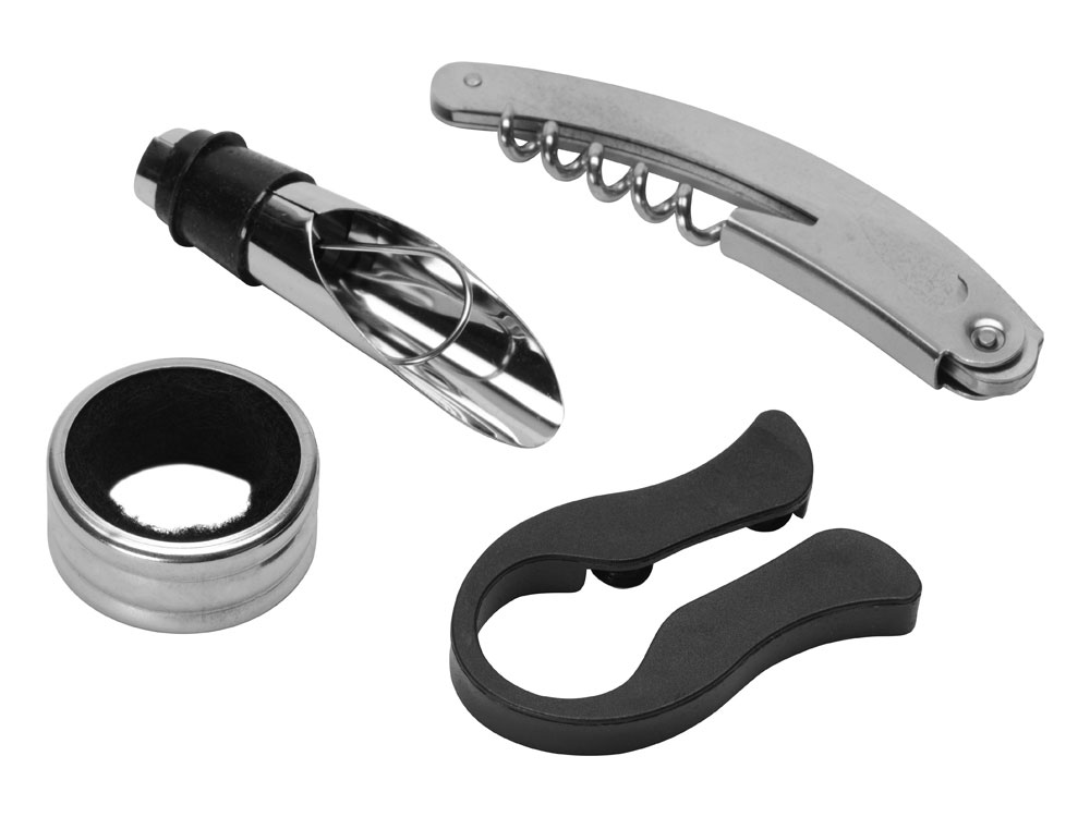 Набор аксессуаров для вина в подарочной коробке Fabrizio, коричневый-3