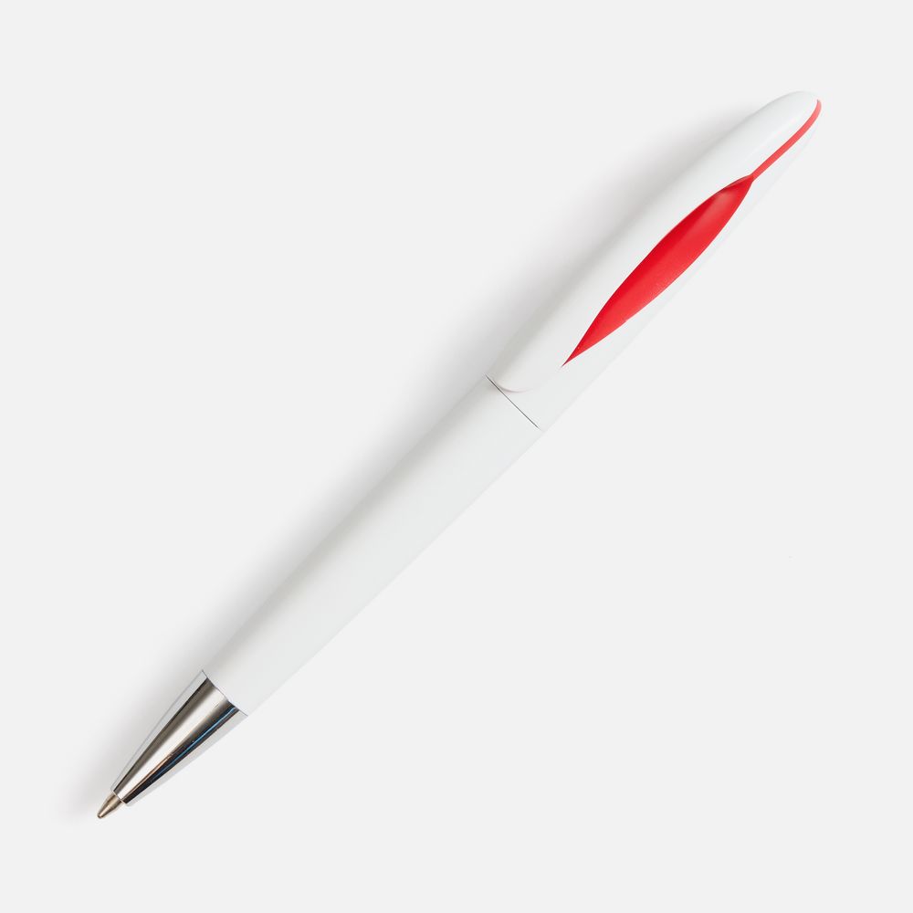 Ручка шариковая Nave, белая с красным-0