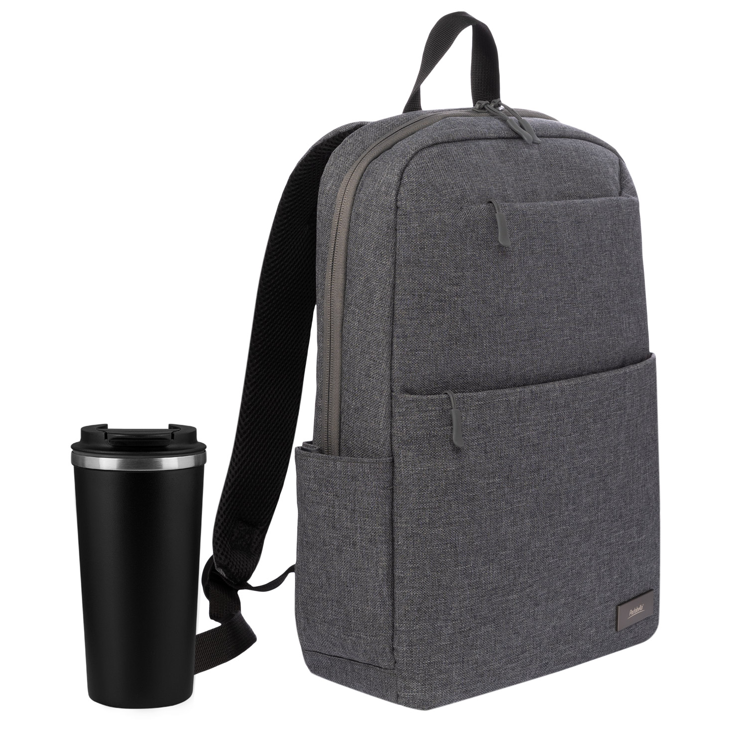 Подарочный набор Palermo, Forst, серый/черный (рюкзак, термокружка)-0