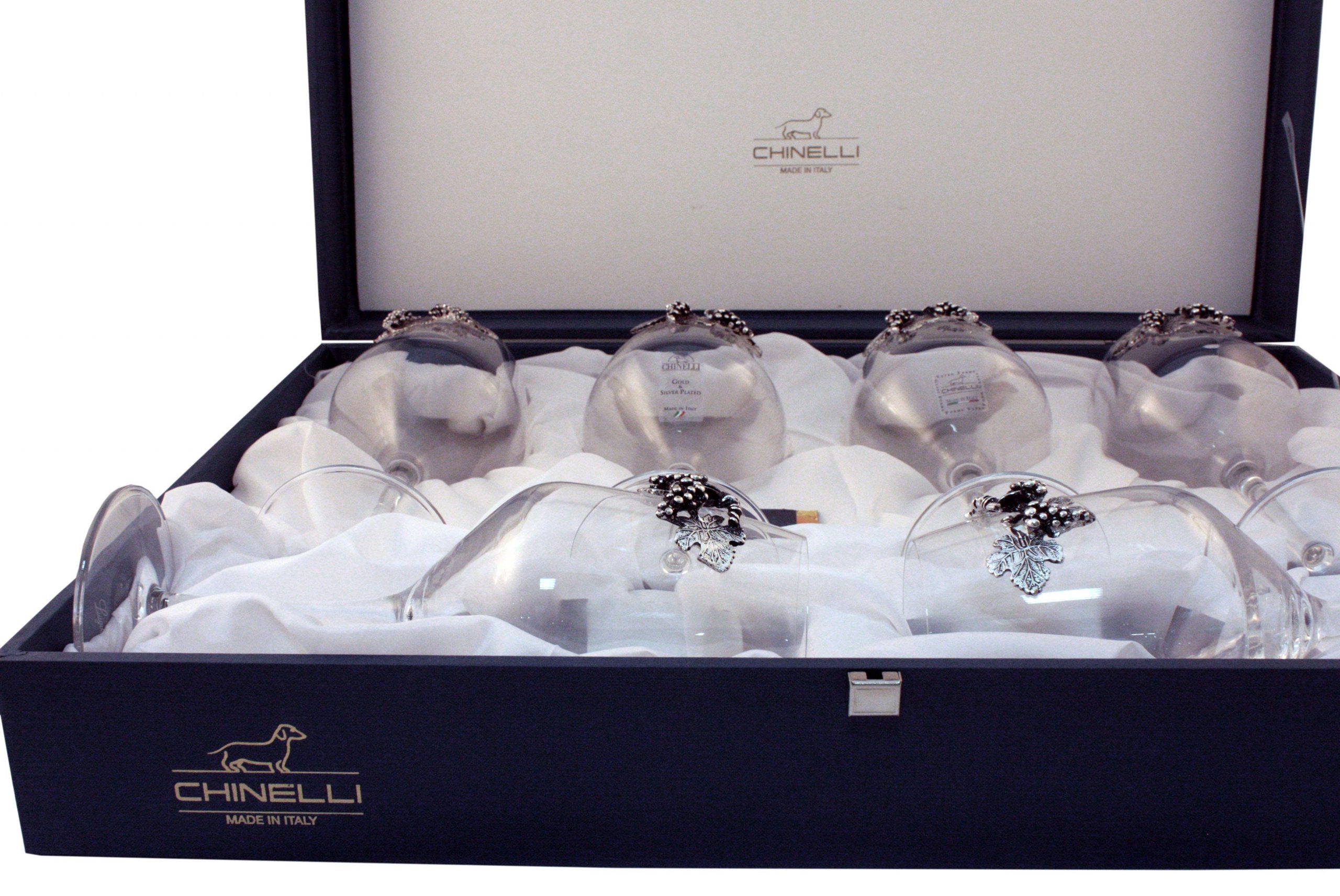 Комплект бокалов для красного вина 6 шт  UVA BLACK в подарочной упаковке , Прозрачный-2