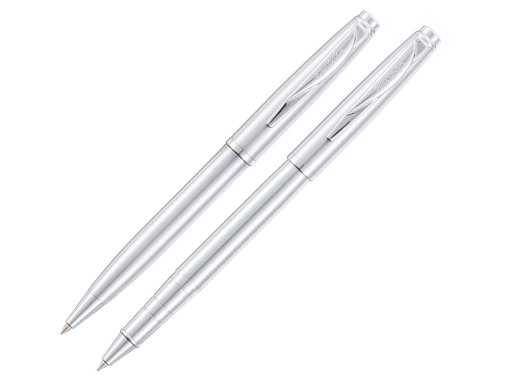 Набор Pierre Cardin PEN&PEN: ручка шариковая + роллер. Цвет - стальной. Упаковка Е.-0