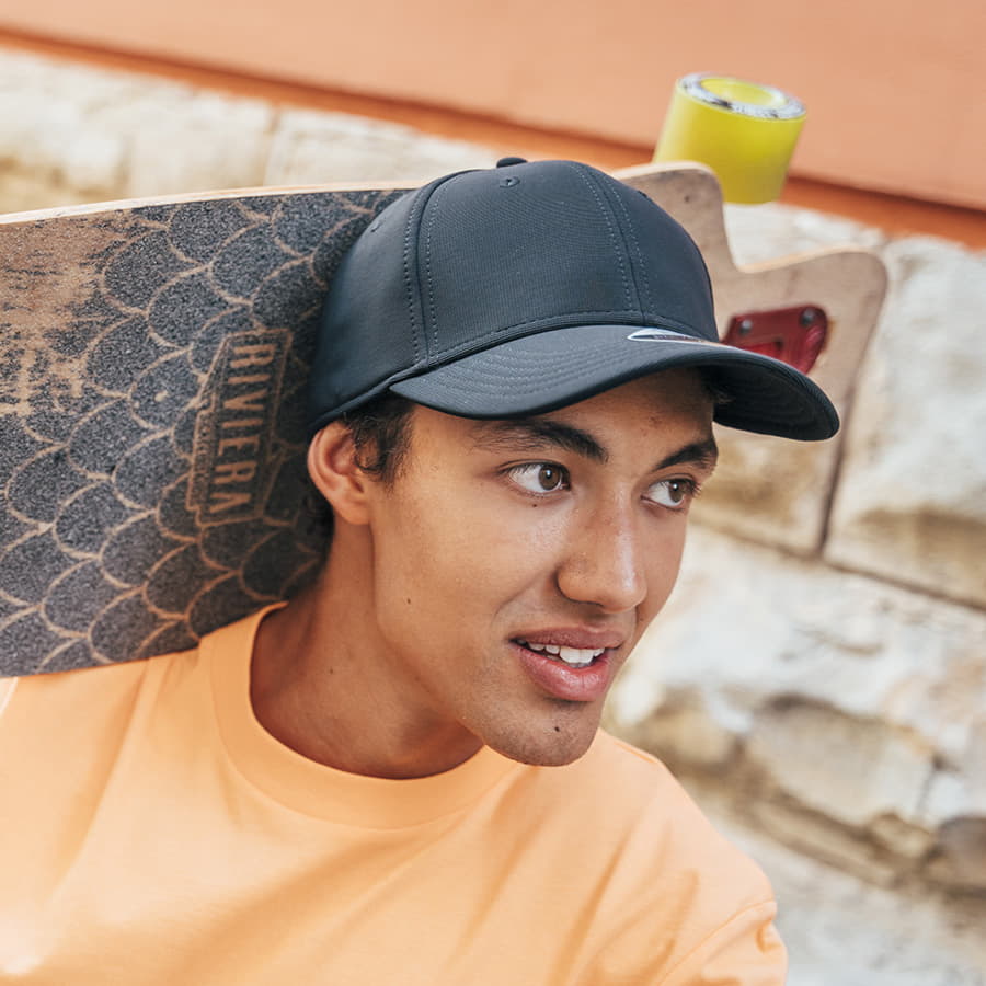 Бейсболка SAND 230 из переработанного полиэстера, 6 клиньев, застежка на липучке, синий-3