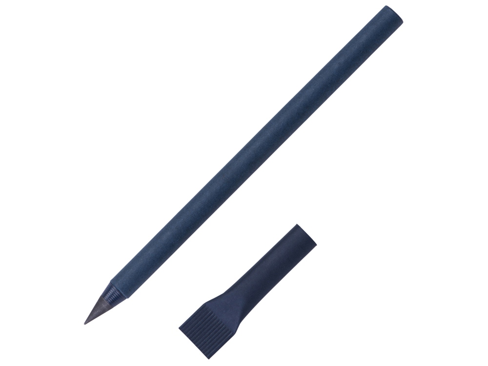 Вечный карандаш из переработанной бумаги Recycled pencil, темно-синий-0