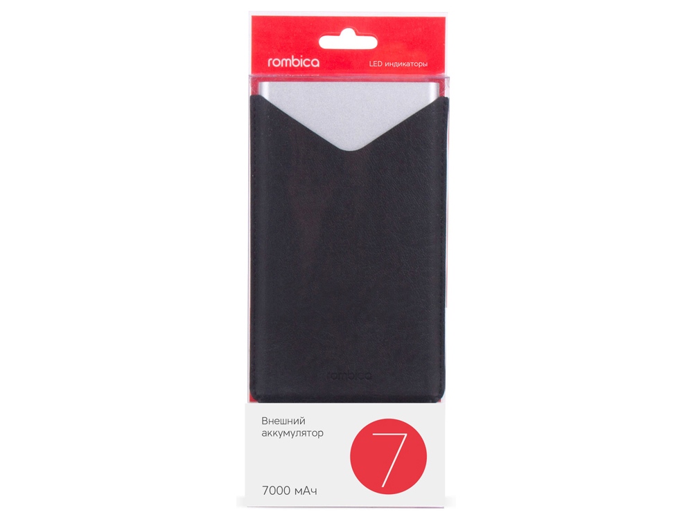 Внешний аккумулятор Rombica NEO AX70L, 7 000 мАч, алюминий, серебристый, чехол-4