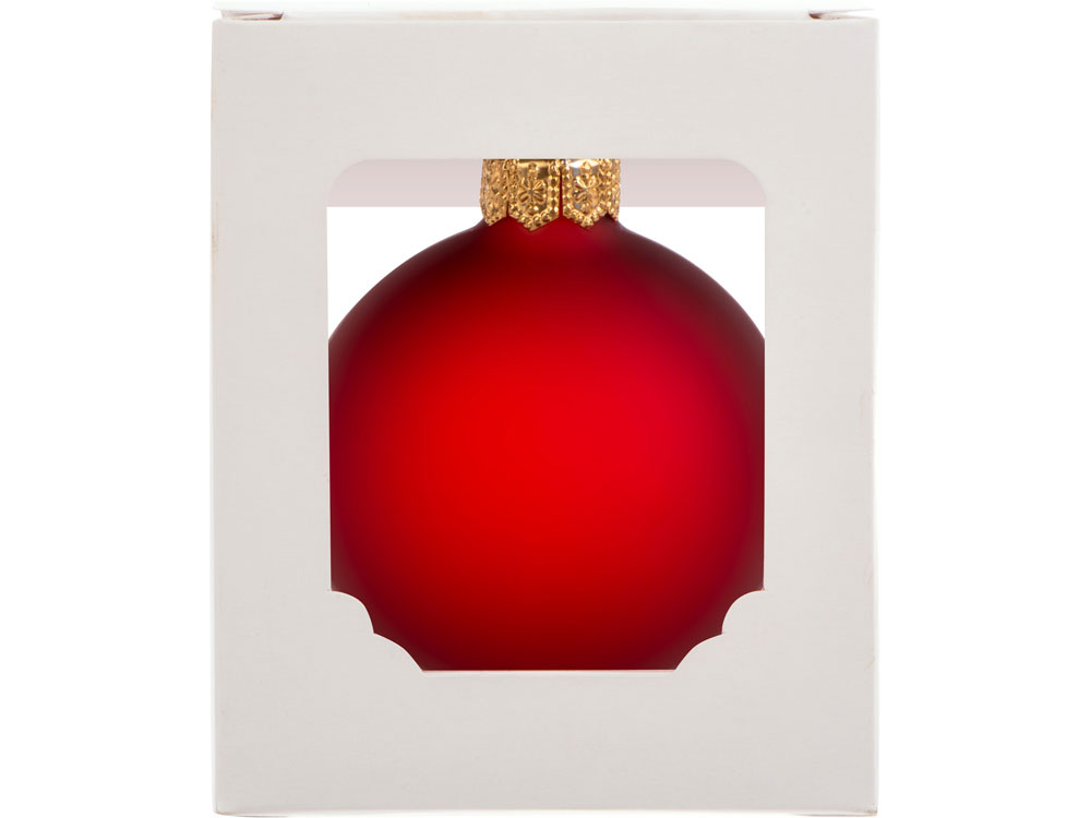 Стеклянный шар красный матовый, заготовка шара 6 см, цвет 12, матовый-2