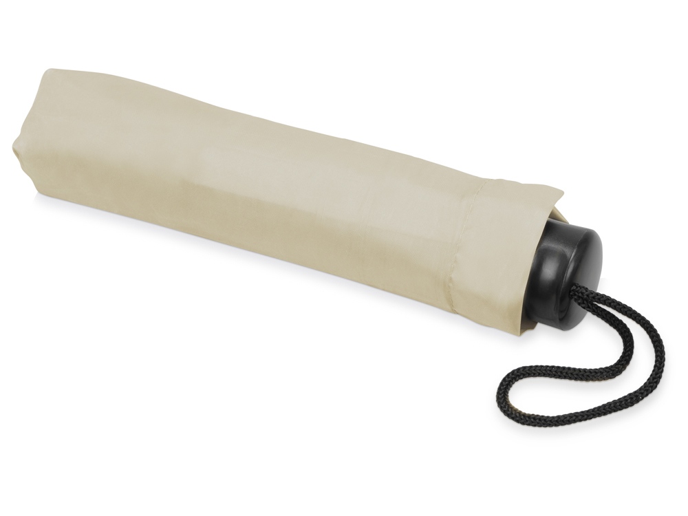 Зонт складной Columbus, механический, 3 сложения, с чехлом, бежевый-3