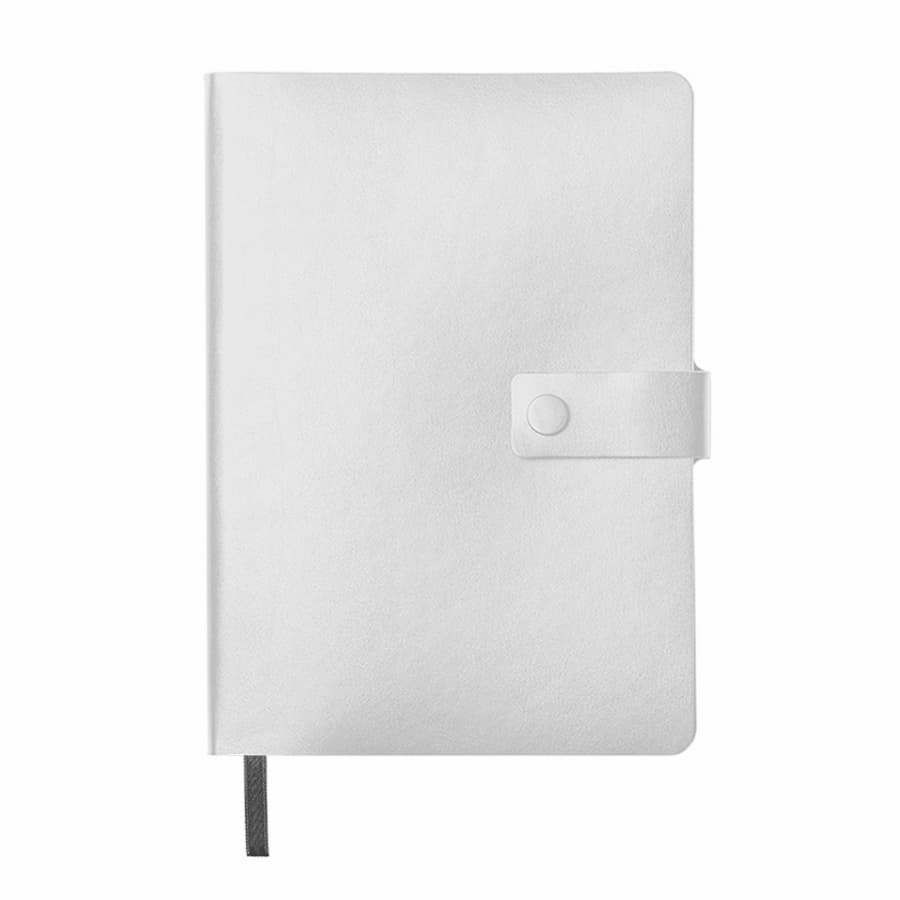 Ежедневник недатированный Stellar, А5, белый, кремовый блок  в линейку, с серым обрезом, белый, серый-2