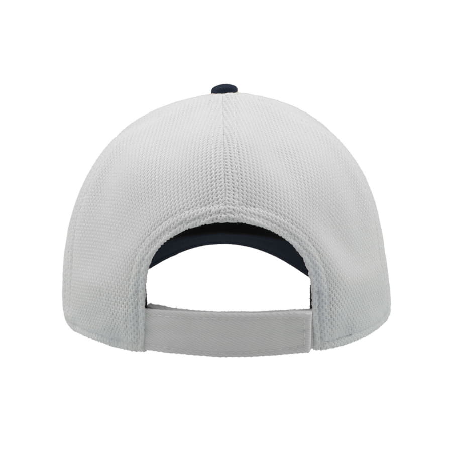 Бейсболка CAMPUS, 6 клиньев, застежка на липучке, темно-синий, белый-5