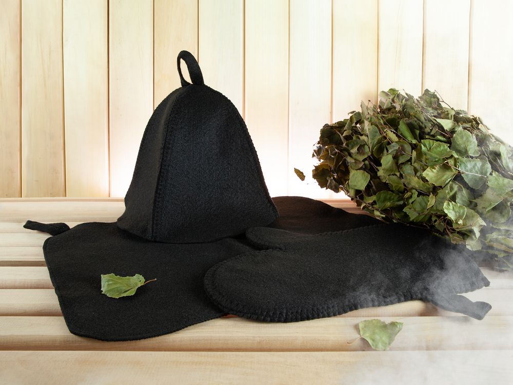 Набор для бани «Парилка», ver.2, черный-2