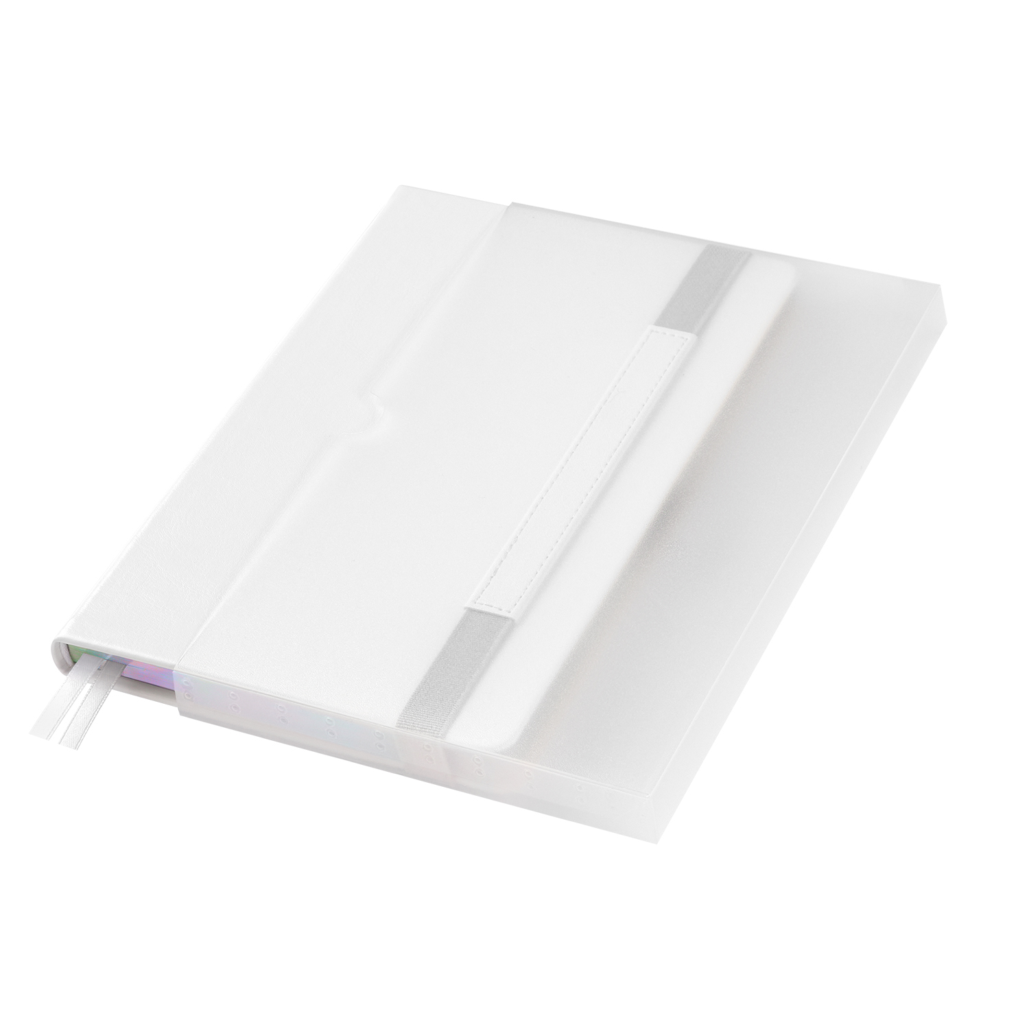 Ежедневник Гэлакси (Galaxy) недатированный, жесткая обложка, срез голограф. фольга, белый-9