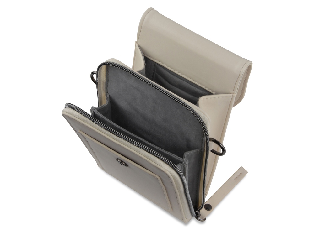 Сумка наплечная BUGATTI Almata, бежевая, полиуретан, 11х4х19 см-3