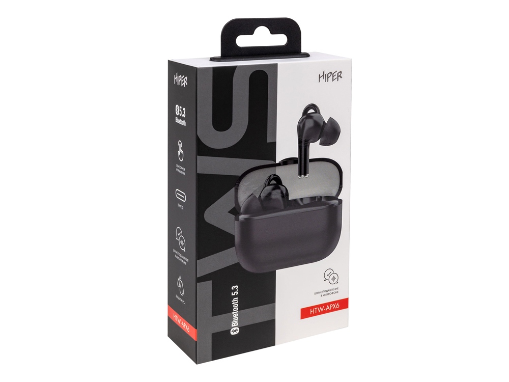 Наушники беспроводные TWS Clarity с шумоподавлением ENC, черный-7