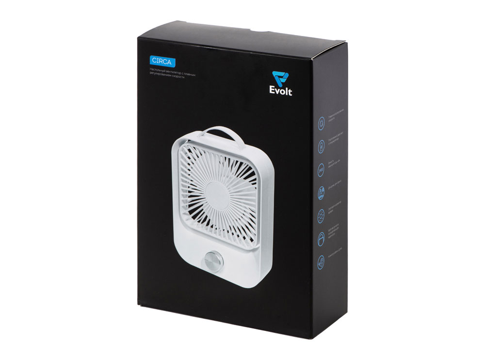 Настольный вентилятор с плавным регулированием скорости Circa, белый-9