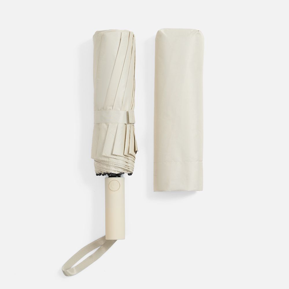 Зонт складной с УФ-защитой Ribstar, бежевый-2