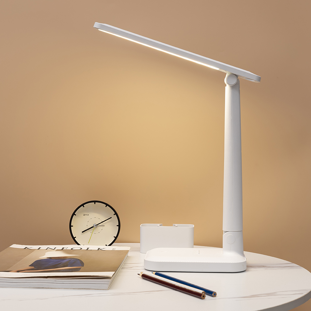 Настольная лампа c встроенной батареей Melissa, Белый-11