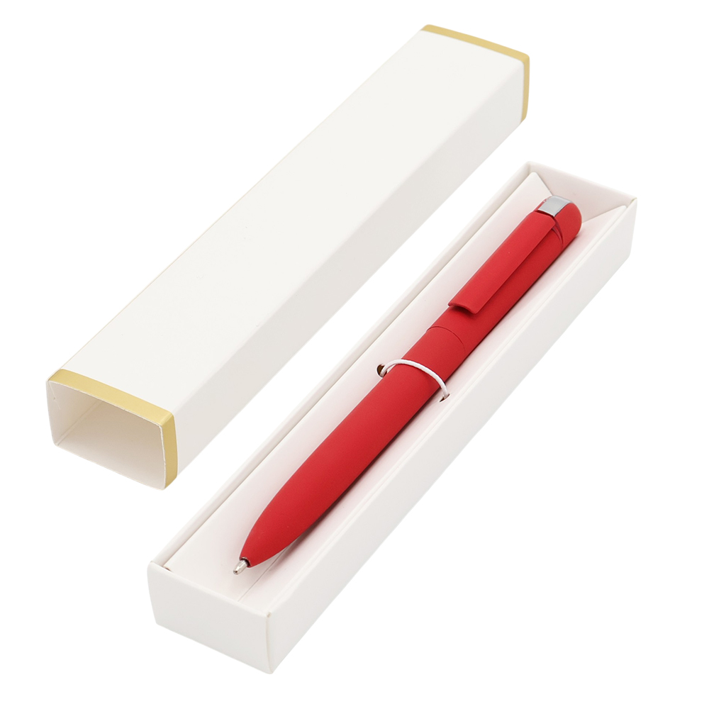 Ручка Espada в коробке Cradle белой с позолотой, Красный-0